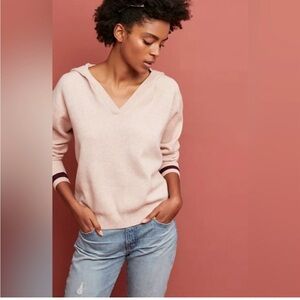 Anthropologie MOTH Women's Seward Hooded Pullover in Pink